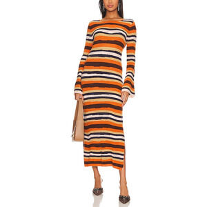Callahan 'Luisa' Orange Flare Sleeve Midi Dress Size XS